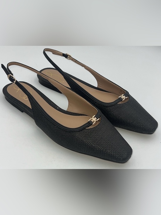 Sam Edelman Shoes - Sam Edelman Women’s Cleo Slingback Flats Woven Texture Black Size 8 NEW